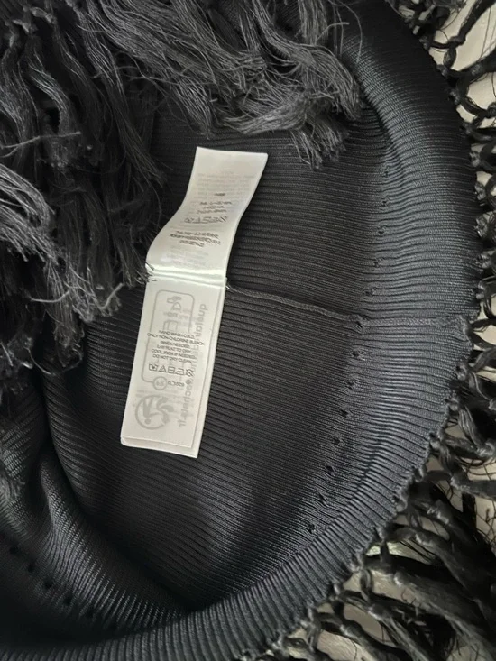 Ralph Lauren Black Ribbed Midi Skirt with Fringe Hem - Picture 7 of 11